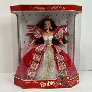 🆕 1997 Happy Holidays Barbie Doll